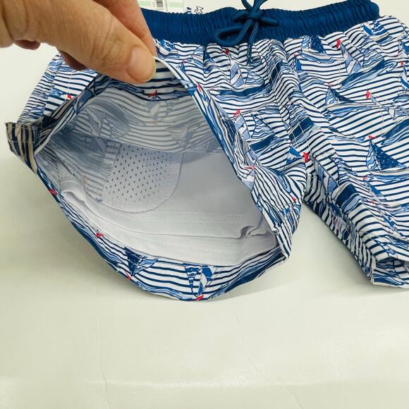 NWT Prodoh Size XS (7/8) Boogie Board Shorts in Sailboat & Stripes - Picture 4 of 5